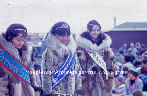 1967 Miss Arctic Circle contestants in Kotzebue. #alaskahistory #alaska #kotzebue