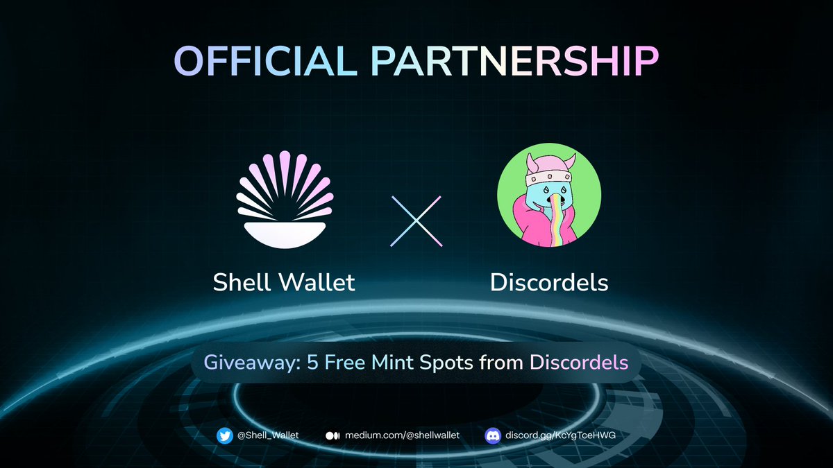 Shell_Wallet's tweet photo. 📢 Strategic Partnership Announcement ⚓️

🌊 We've teamed up with the amazing peeps at @Discordels_NFT for a sensational #SeiSummer collaboration 

🎁 They're generously granting our cherished community 5 Free Mint Spots

To claim
1️⃣ Follow @Shell_Wallet & @Discordels_NFT
2️⃣ 💖, 🔁 & tag 3 friends
3️⃣ Join our Discords
https://t.co/Ysl8MWi1iI
https://t.co/gQJsSwpxa9
4️⃣ Drop your Shell QR Code

🎨 Introducing the first-ever Discord character NFT collection on #Multichain 🎨 Coming Soon with Utilities of a #web3 Game and $DDL

⌛ Shell Wallet will be integrated into Discordels 🤝

#SeiNetwork #Seilors #Giveaway