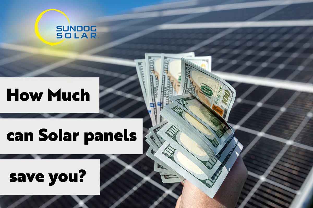sundog_solar's tweet photo. Most solar shoppers can save between $20,000 and $97,000 on electricity over the lifetime of a solar panel system. 
Let us get you a Free Estimate and fins out what Sundog Solar can do for you! https://t.co/NGOKJZXLXE https://t.co/YwDlE76ba4