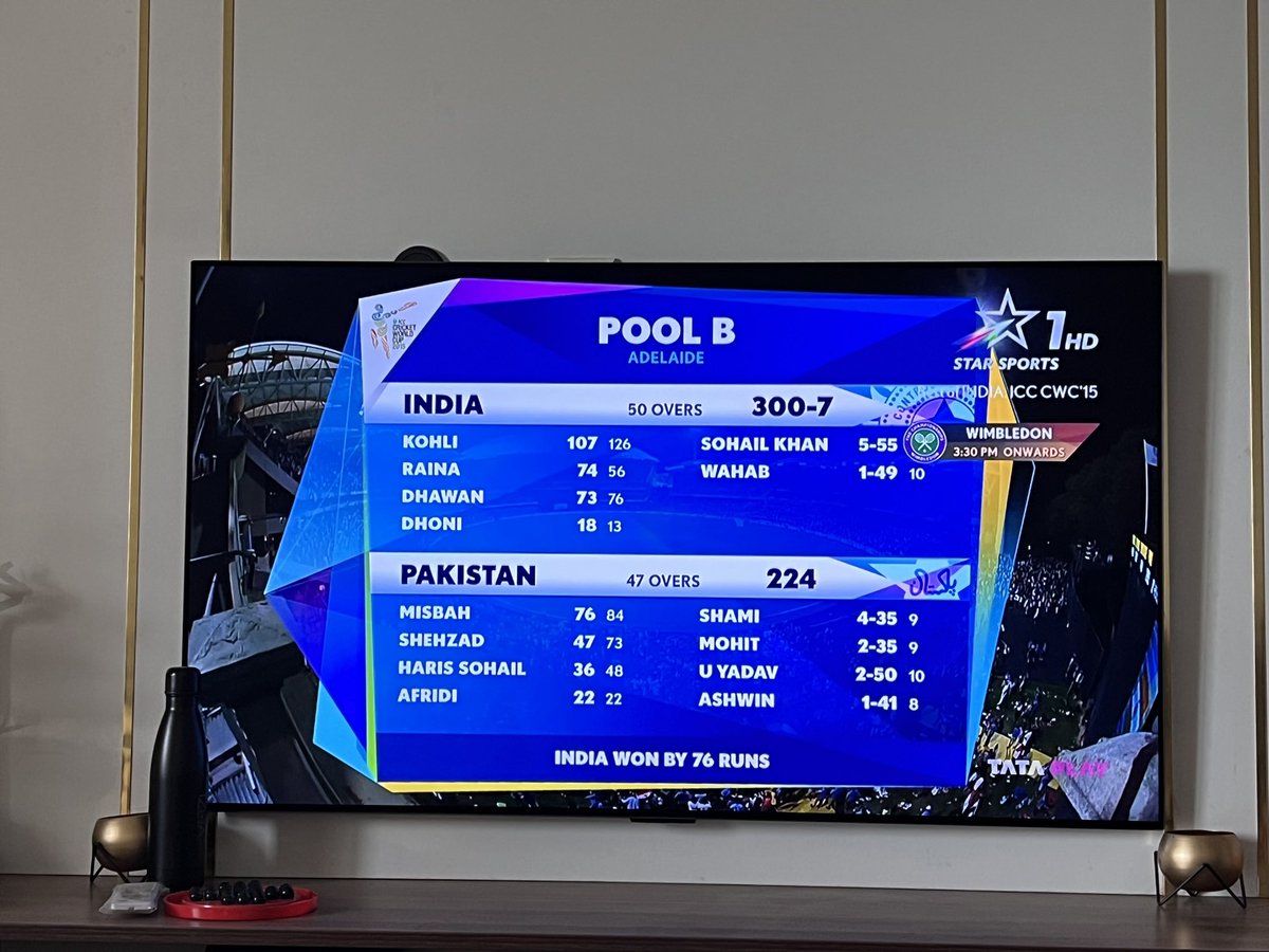 mepoohegde's tweet image. Started my morning with this 😀 thanks to @StarSportsIndia. 

Also no prizes for guessing who was MOM! 😜 #CricketTwitter #cwc15