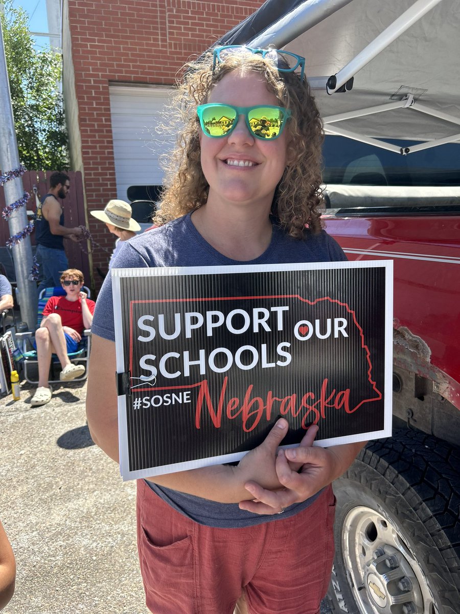 I'll be at the Pie Ride tomorrow from 5pm to 8pm at the park in Elmwood. Come sign the petition to support Nebraska public schools! Bonus: excellent music provided by my talented husband and his band, Slick Fiction. <a href="/SOSNebraska/">Support Our Schools Nebraska</a>
