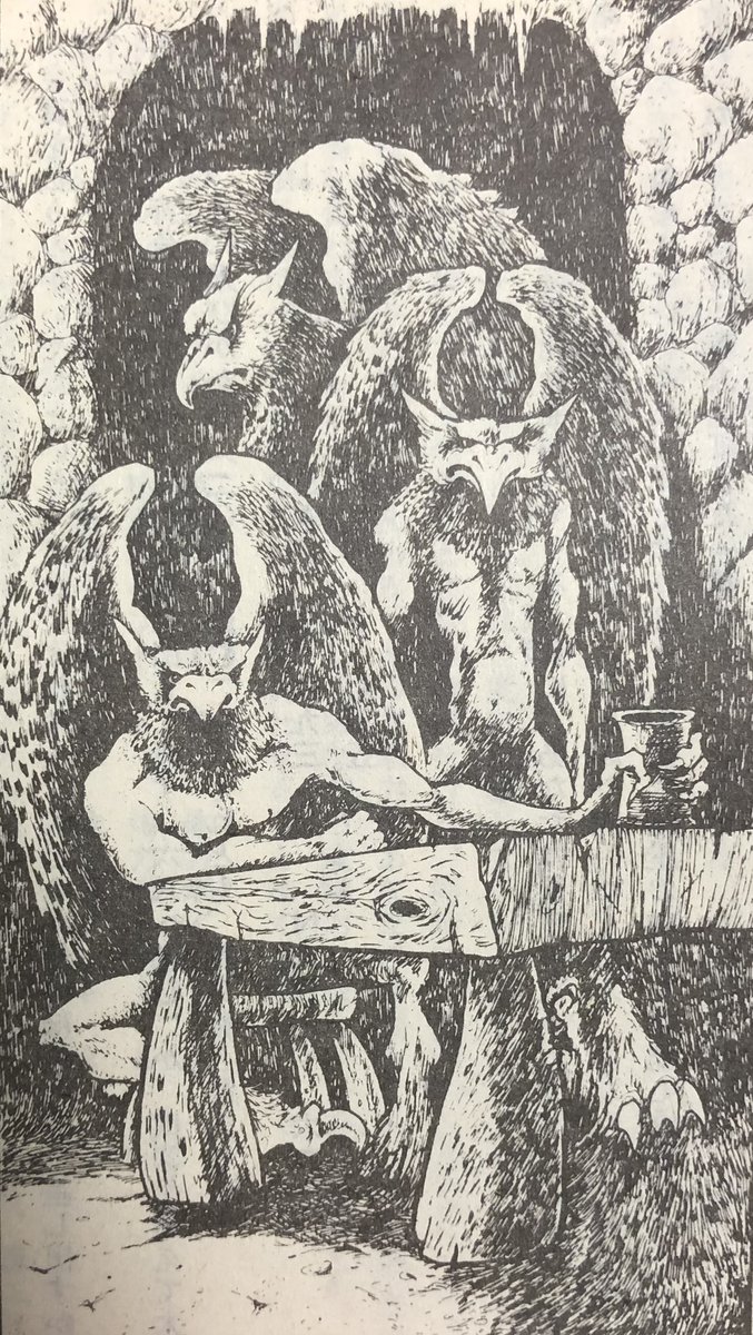 niftorl's tweet photo. スティーブ・ジャクソンのD&amp;D最初の持ちキャラは、マジックユーザーのクルー（Croo）
そう、姿形は違えども、みんな大好き シンのサマリタン：ピーウィット・クルーとして登場しております。

メタ的には、ソーサリー！のラストは、ジャクソンの分身と共に凱旋する構造になってるんですね。 https://t.co/jBaCLifYfP