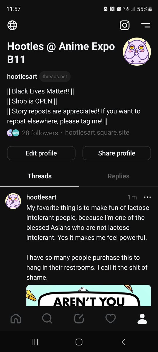 Follow me on threads y'all