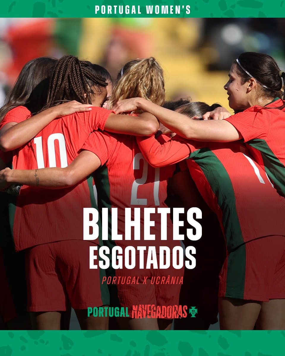𝐂𝐀𝐒𝐀 𝐂𝐇𝐄𝐈𝐀 🏟️ O Estádio do Bessa 𝔼𝕊𝔾𝕆𝕋𝕆𝕌 para a apoiar a nossa Seleção Feminina! #VesteABandeira 

Sabe mais aqui: fpf.pt/pt/News/Todas-…