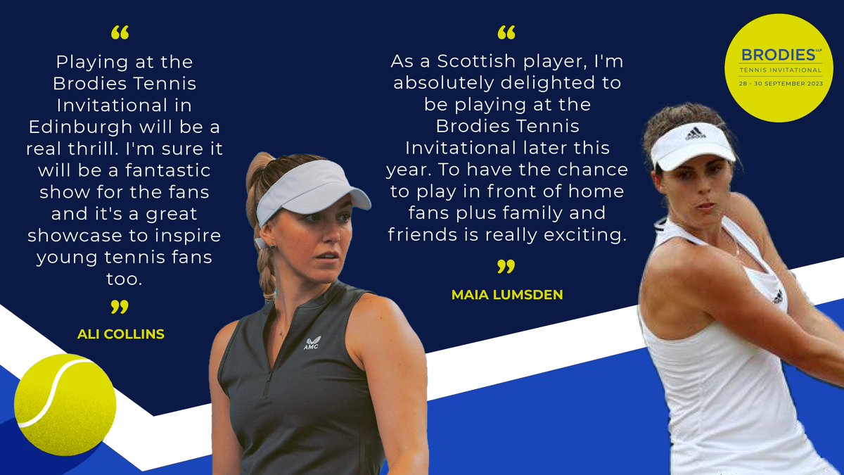 We're wishing <a href="/Wimbledon/">Wimbledon</a> wild cards <a href="/alicol27/">Ali Collins</a> and <a href="/maialumsden/">Maia Lumsden</a> the best of luck in this year's tournament ahead of their appearances at Brodies Tennis Invitational later this year. 🙌

🎾 Secure your spot at the Brodies Tennis Invitational here: brodi.es/2HhO7iU #BTI23