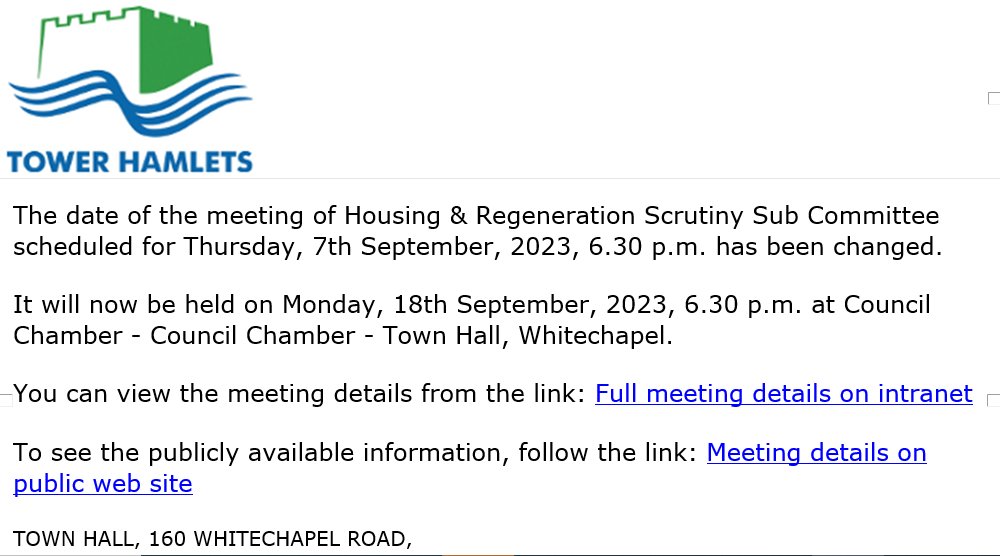 Marc Francis on Twitter "Just heard the Housing Scrutiny Committee has