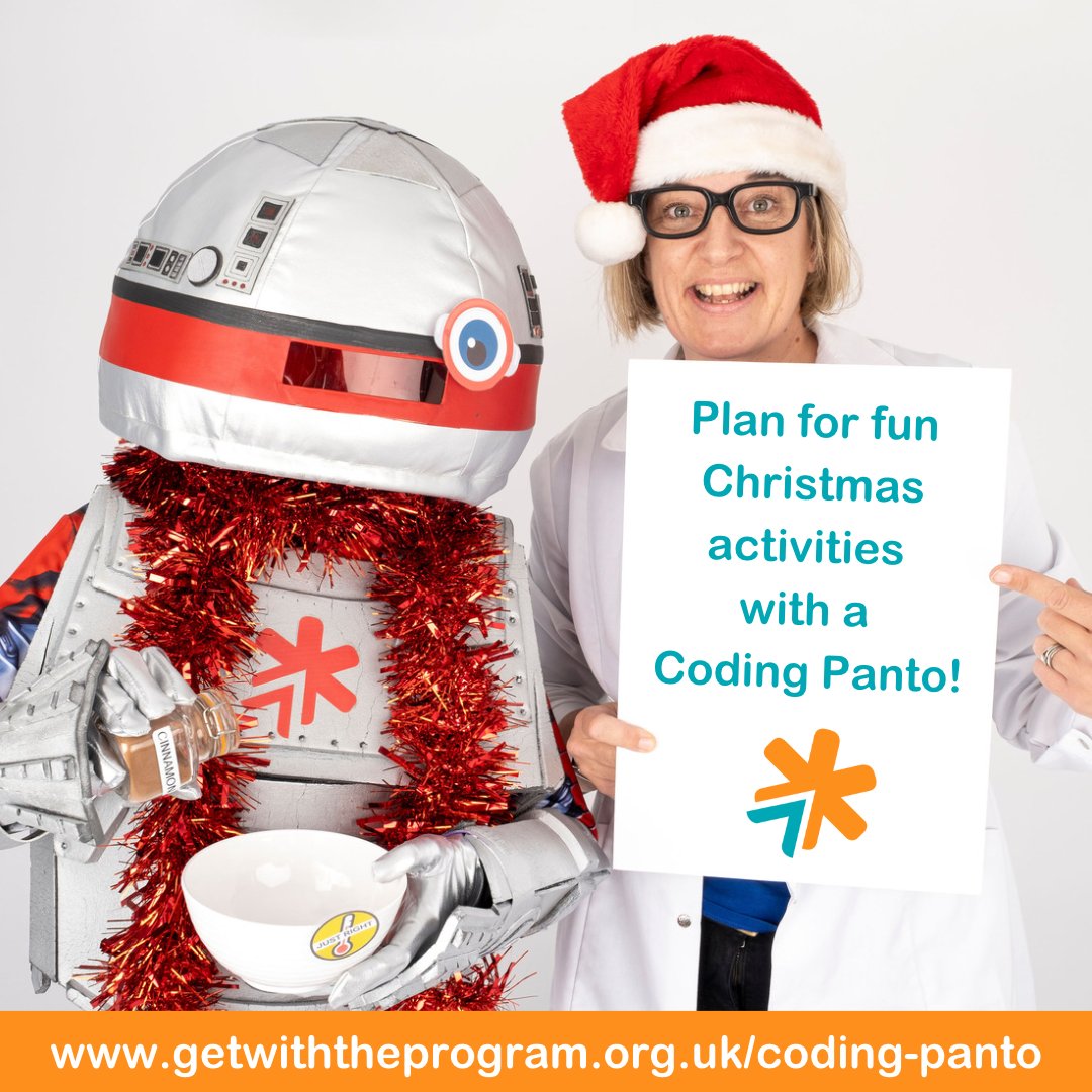 gwtp_uk's tweet image. Oh no it isn’t! Oh yes it is! Summer is the perfect time to start planning… Christmas activities! Our #codingpanto is a great way to cover key terms in the #computing #curriculum whilst also ticking all the fun end-of-term boxes! Learn more & book: getwiththeprogram.org.uk/coding-panto