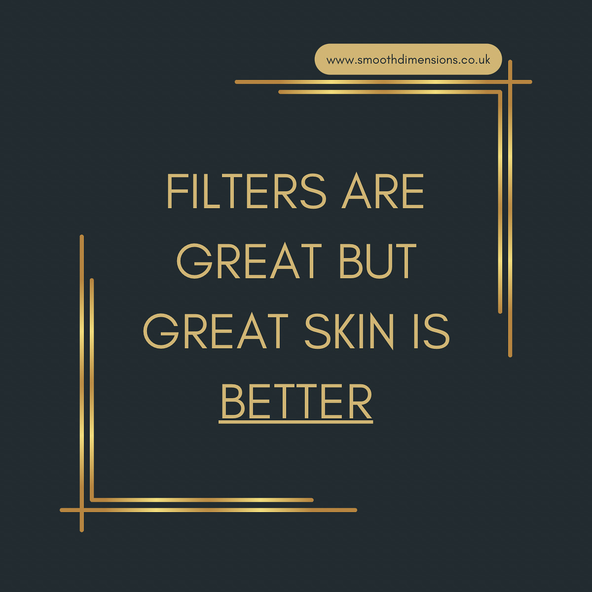 LtdSmooth's tweet photo. Thursday thoughts ✨

Invest in your skin. It’s going to represent you for a very long time and deserves to be looked after 💚

Book in for one of our Hydrafacial treatments today to get you started 💌 #greatskin #hydrafacial #glowingskin https://t.co/IGTTqYLX1j