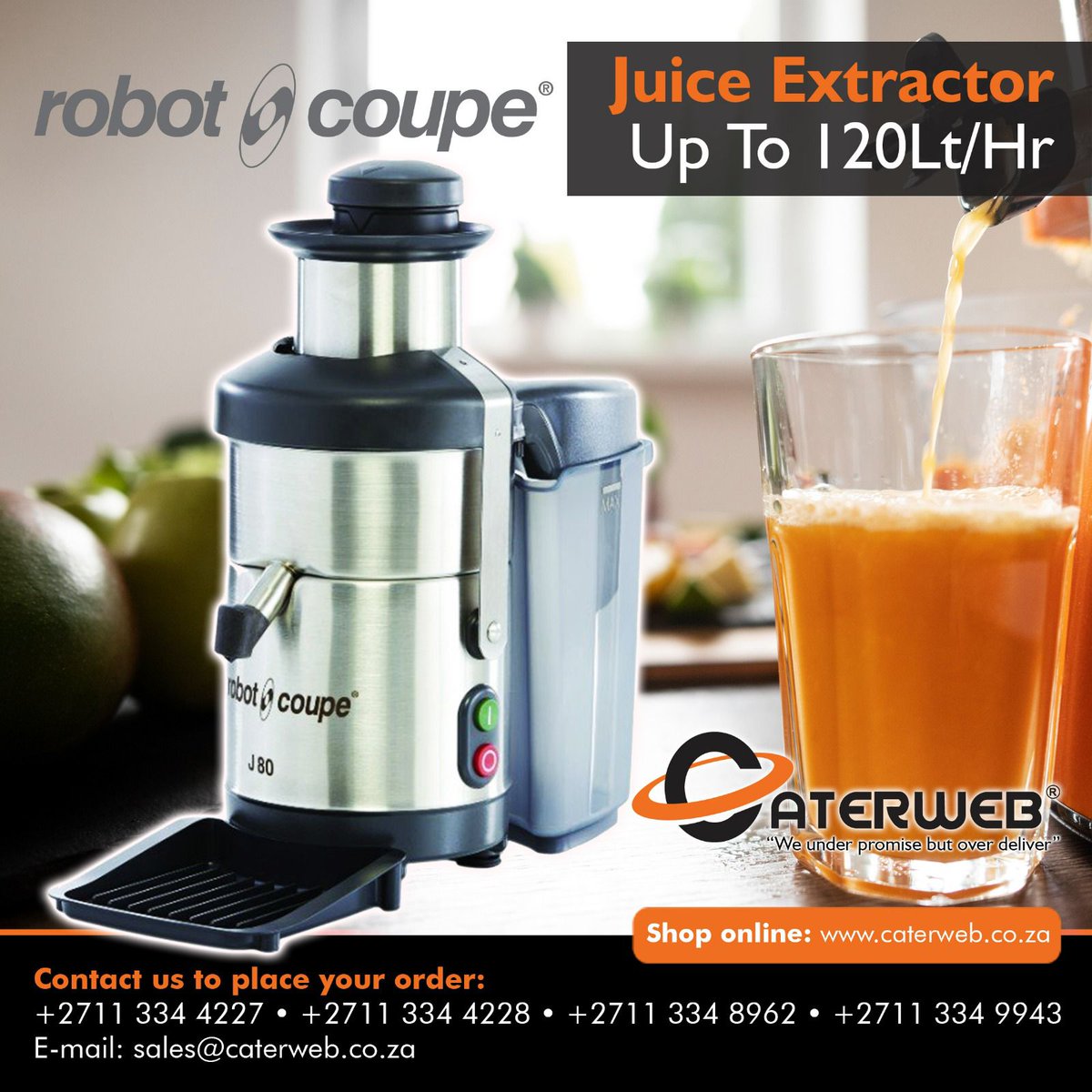 Caterweb's tweet photo. Shop online: https://t.co/Kv4BkLU4Ja
Contact us to place your order: Call: +2711 334 4227
E-mail: sales@caterweb.co.za
#Caterweb #cateringequipment #commercialkitchen #kitchenequipment #commercialkitchenequipment #JuiceExtractor #RobotCoupe https://t.co/79RPElTZKQ