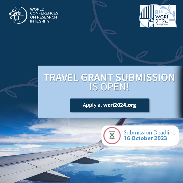 World Conf Research Integrity (@wcrifoundation) on Twitter photo #WCRI2024 Travel Grants applications are OPEN!
👉 Travel Grants | buff.ly/3XvrzUg
Apply for travel grants today and be part of the journey! #ResearchIntegrity #WCRI2024 Travel Grants applications are OPEN!
👉 Travel Grants | buff.ly/3XvrzUg
Apply for travel grants today and be part of the journey! #ResearchIntegrity