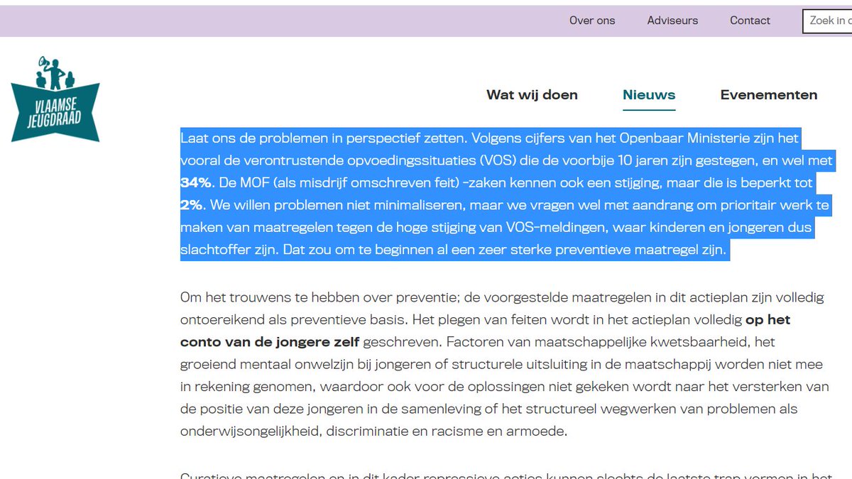 StefaanPleysier's tweet photo. Duidelijk standpunt van de @vljr over het actieplan jeugddelinquentie. Meteen ook sterke, eerste paragraaf: https://t.co/EZ2MkIv51j