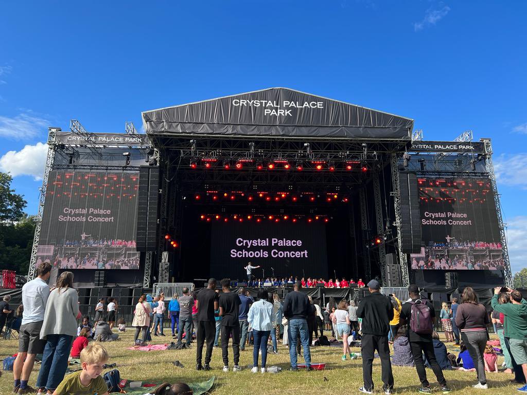 Amazing to see the #crystalpalace stage being given over to local schools for an evening! How inspirational to perform on the same stage as <a href="/BlondieOfficial/">Debbie Harry/BLONDIE</a> and <a href="/IggyPop/">Iggy Pop</a>? #community #futurestars