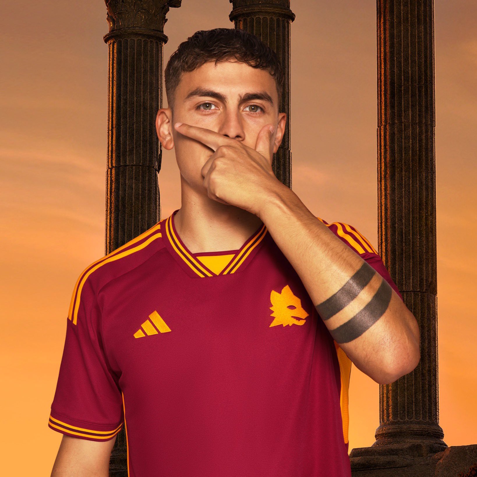 AS Roma 2023-24 Home Kit by adidas