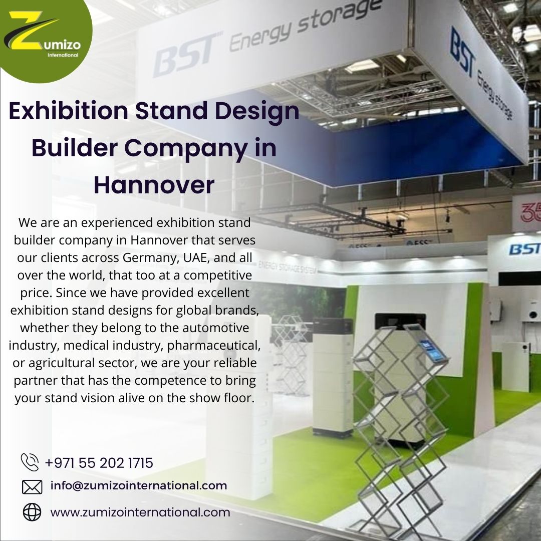 EzraZumizo's tweet image. Exhibition Booth Construction in Hannover
We are an experienced exhibition stand builder company in Hannover that serves our clients across Germany, UAE, and all over the world, that too at a competitive price. #
exhibitionstandbuildersinhannover #boothbuilder