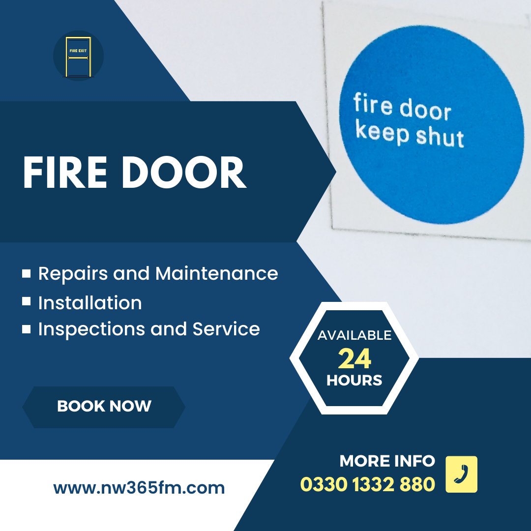 NW365FM's tweet photo. Summer is upon us, so while you slap on the sun cream; be sure that the temperature doesn't get too hot - fire doors are a top priority within buildings.

#fire #firesafety #facilitiesmanagment #b2b #summerishere https://t.co/ysYKVffdIl