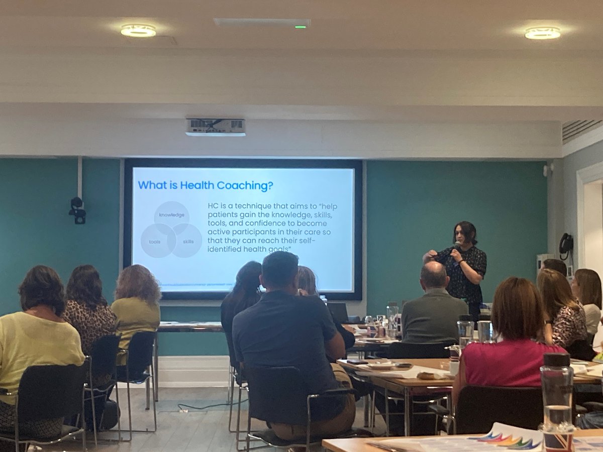 JIAlearn's tweet photo. Three great workshops in action!

@aicha_bouraoui presented a session on health coaching, @debsw_15, Dawn and @FloraJIALearn1 spoke about engaging CYP &amp; their families &amp; Jonathan Bamber from @RCPCH_QICentral discussed how we can learn from other collaboratives. 

#JIALearn https://t.co/YmLThIbTnH