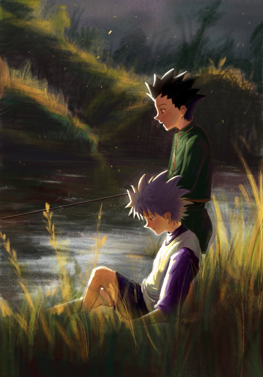 yunjik0617's tweet photo. 奇杰  算是生日祝福！祝两人永远开心快乐！！#HunterXHunter https://t.co/jD2zJTb1pP