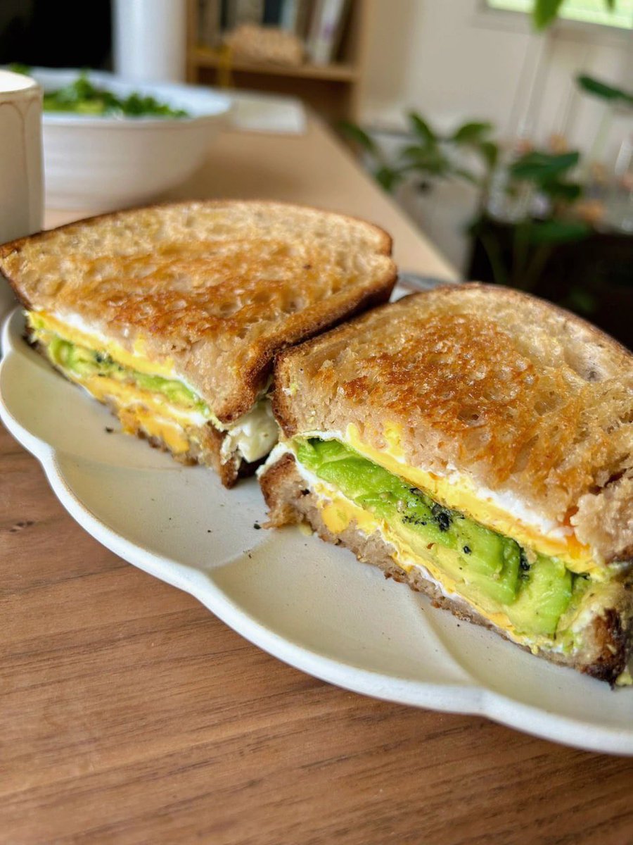 Today's breakfast #fruit salad #avocado sandwich #breakfast