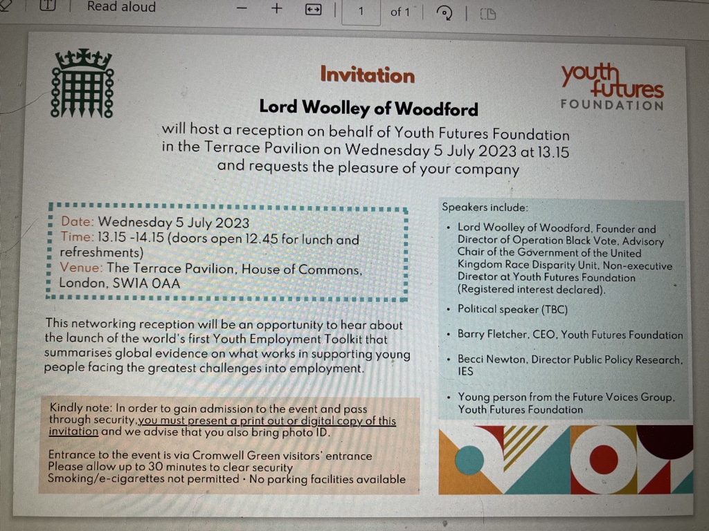 Delighted to support the launch of the <a href="/YF_Foundation/">Youth Futures Foundation</a> Youth Employment Toolkit.  As <a href="/DWPgovuk/">Department for Work and Pensions</a> &amp; <a href="/mimsdavies/">Mims Davies MP</a> said: "If you get the right support at the right time you never look back."

Youth workers are vital in equipping young people with essential skills that employers need.