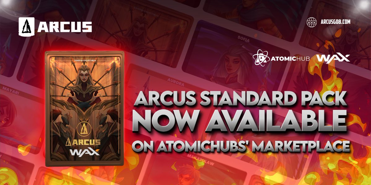 📣 Listen up, Arcusians! We are thrilled to announce that Arcus Standard Pack (Archer's Odyssey) is now available on the <a href="/AtomicHub/">AtomicHub</a>  marketplace. 👏

📦 Inside this special Arcus Standard Pack, you'll discover an assortment of incredible items to enhance your collection,