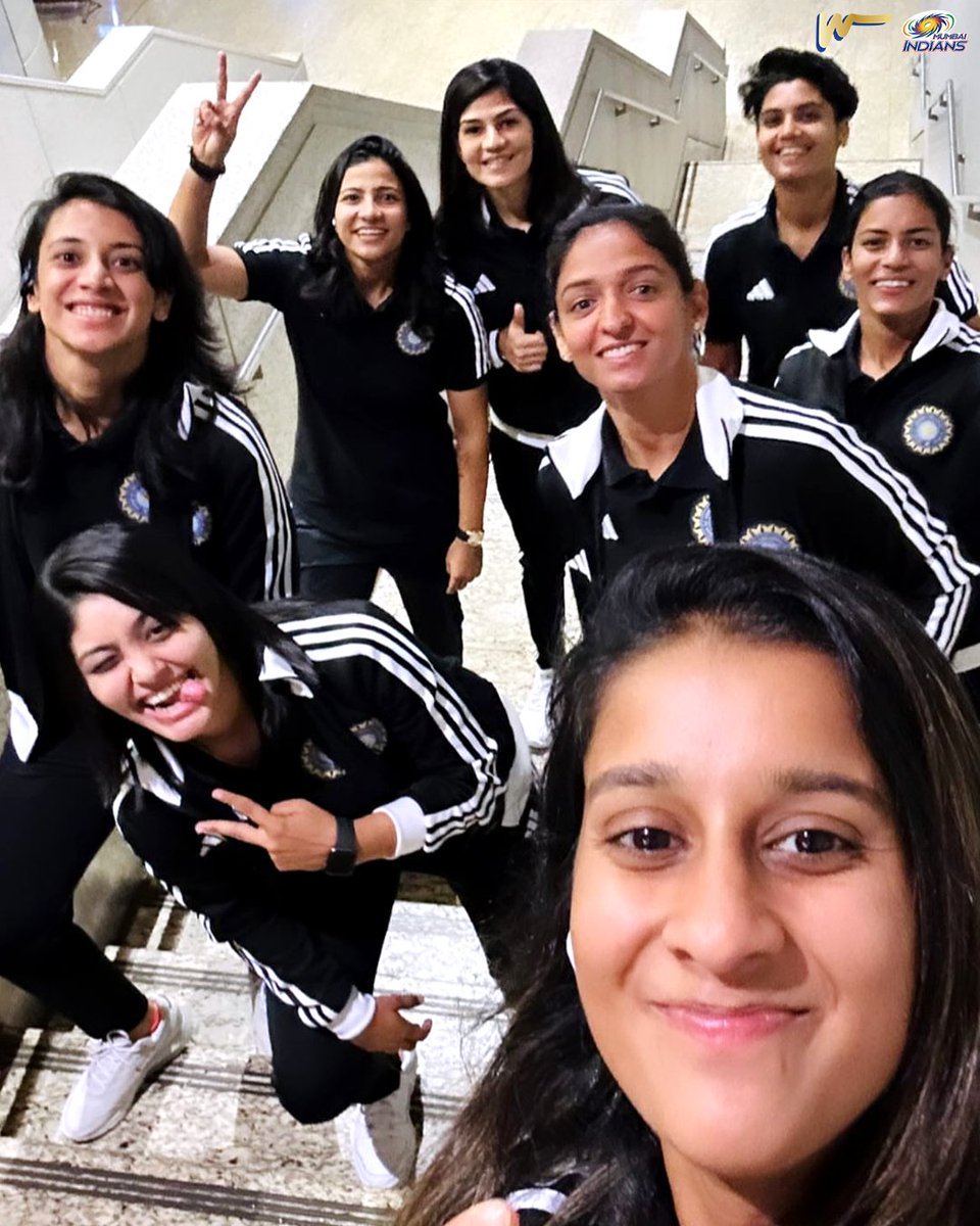 ✈️ Next Stop: Bangladesh! 
💪 Target: Series win! 
💙 Paltan, get behind! 

#OneFamily #MumbaiIndians #AaliRe #WPL 
📸 Jemimah Rodrigues