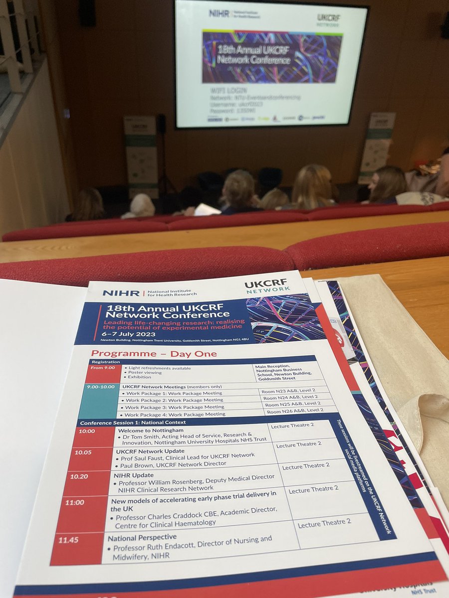 Ready to get started at this years UKCRF network conference @NIHR_UKCRFN @TheChristieNHS @NIHRCRN_gman @ManchesterCRF #crfconf23