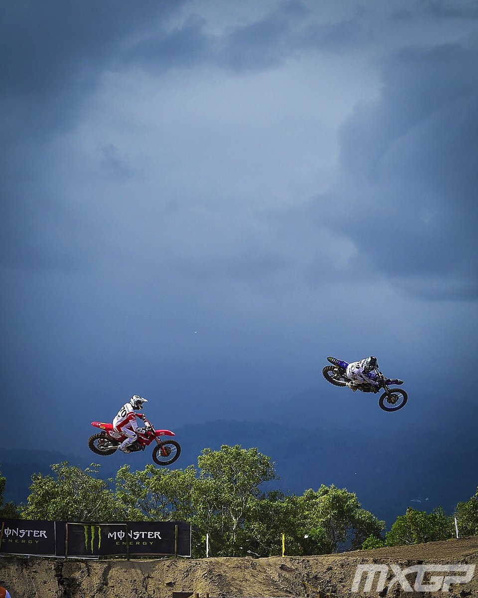 mxgp's tweet photo. Moody Picture of Ruben Fernandez and chasing Glenn Coldenhoff last weekend 🤩

#MXGP #Motocross #Motorsport https://t.co/lTYMjidHom