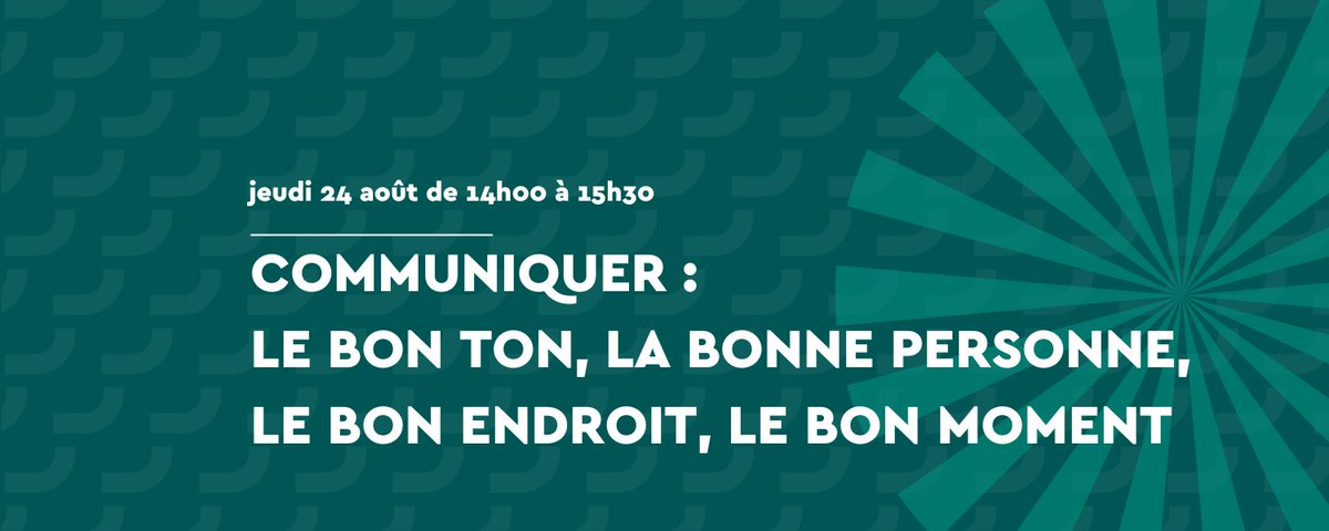 Le 24 août, à 14h, @damdubreuil et Sandrine Frescal passeront en revue avec vous les différents moments de la vie du perdir où il est essentiel de communiquer avec l'idée de vous outiller pour y arriver sereinement !

Inscrivez-vous dès maintenant ! 
👉bit.ly/communicationp…