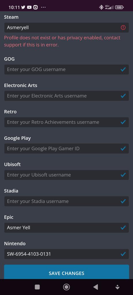 Annimov7's tweet photo. @exophase I put for mistake another account of Steam, maybe that's the problem https://t.co/NvrtWMZP6p