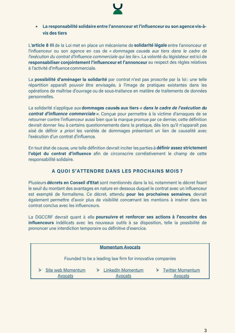 [ACTUS]✨Désormais en vigueur, la loi n° 2023-451 du 9 juin 2023 visant à encadrer l'influence commerciale et à lutter contre les dérives des #influenceurs 🤳 sur les réseaux sociaux vient encadrer un secteur en pleine expansion 💰
#marketing #influence #contrats #nanmaisalloquoi