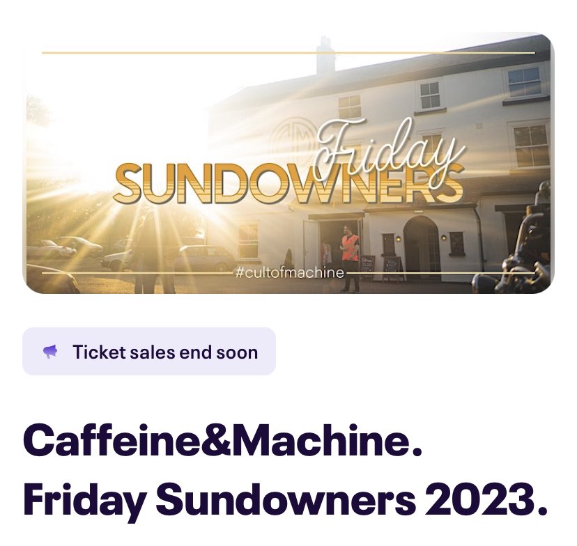 DanExert's tweet photo. Looking forward to Caffeine &amp; Machine tomorrow! Been almost a year 🤣

There are still tickets to reserve a space for those local or fancy a trip out, good food/coffee/cars 👀 https://t.co/g3SGIa145s