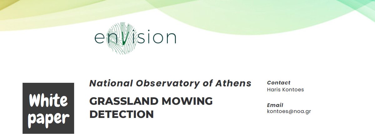 🌱 Revolutionize your grassland management with our advanced Grassland Mowing Events Detection service! 🚀📈 📰 Read the #whitepaper to learn more:  envision-h2020.eu/envision-2-whi…