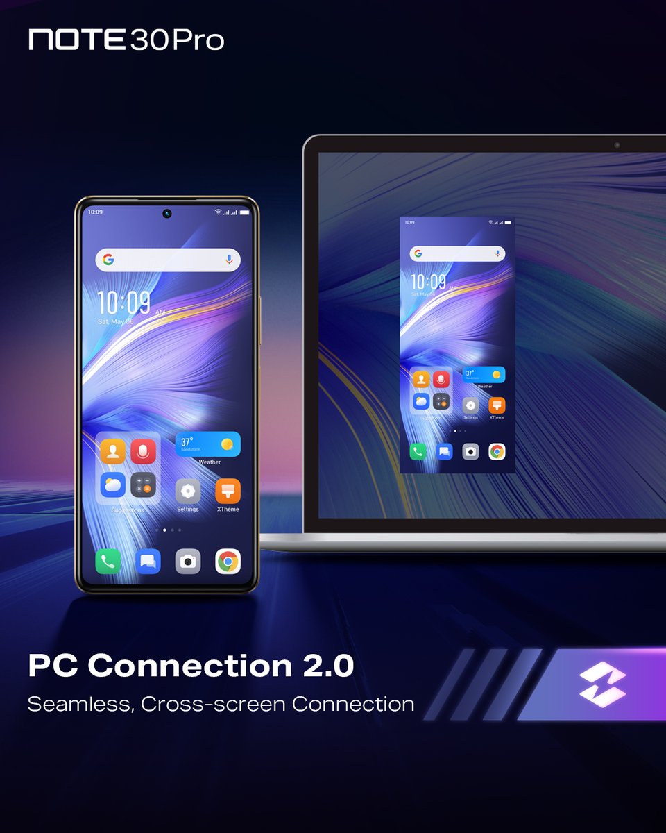 InfinixNigeria's tweet image. Unlock the power of connectivity with the #InfinixNote30Pro seamless, cross-screen integration

#TakeChargeWithInfinixNote30