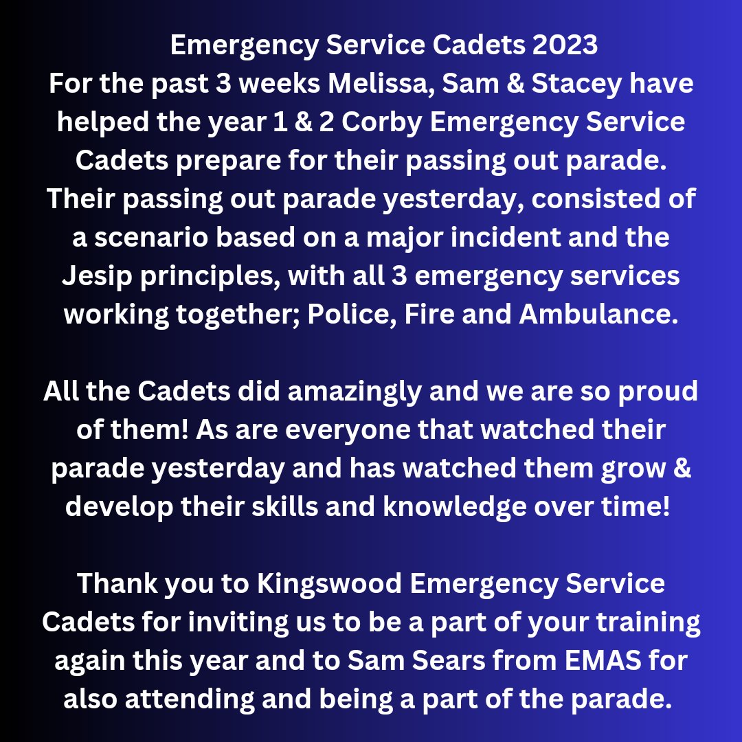 Emergency Service Cadets 2023 #Emergencyservicecadets #NESC #passingoutparade 🚑🚓🚒 (part 1)