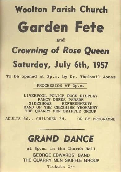 johnlennon's tweet photo. THE DAY PAUL MET JOHN, 6 JULY 1957.
Paul: At Woolton village fete I met him. I was a fat schoolboy and as he leaned an arm on my shoulder, I realised that he was drunk. We were twelve then, but, in spite of his sideboards, we went on to become teenage pals.
@PaulMcCartney @thebeatles