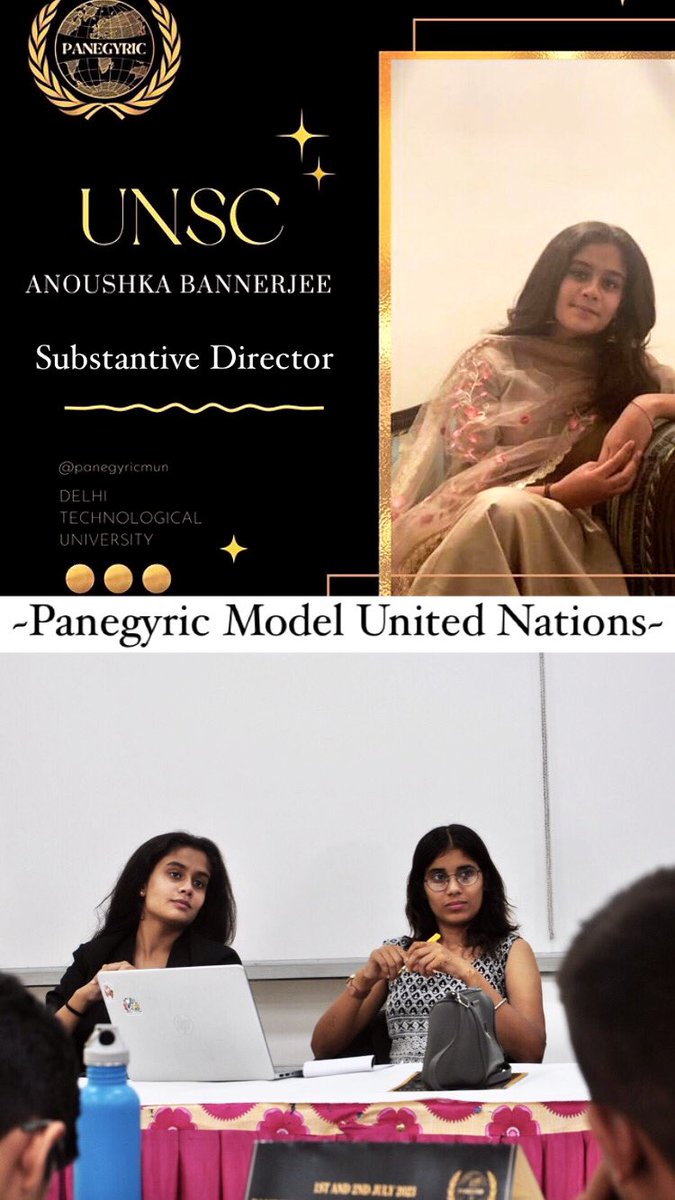“Embrace the Journey, Excel as you grow.”

This 1st &amp; 2nd July 2023, i rendered my services as Substantive Director in UNSC at Panegyric Model United Nations held at the Delhi Technological University. I was grateful to have such incredible &amp; experienced members on board.