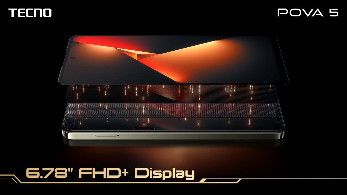 tecnomobile's tweet image. Featuring 6.78" FHD+ Display, #POVA5 offers you a clearer and wider visual experience when watching videos and playing games. 

#LightUpYourPower