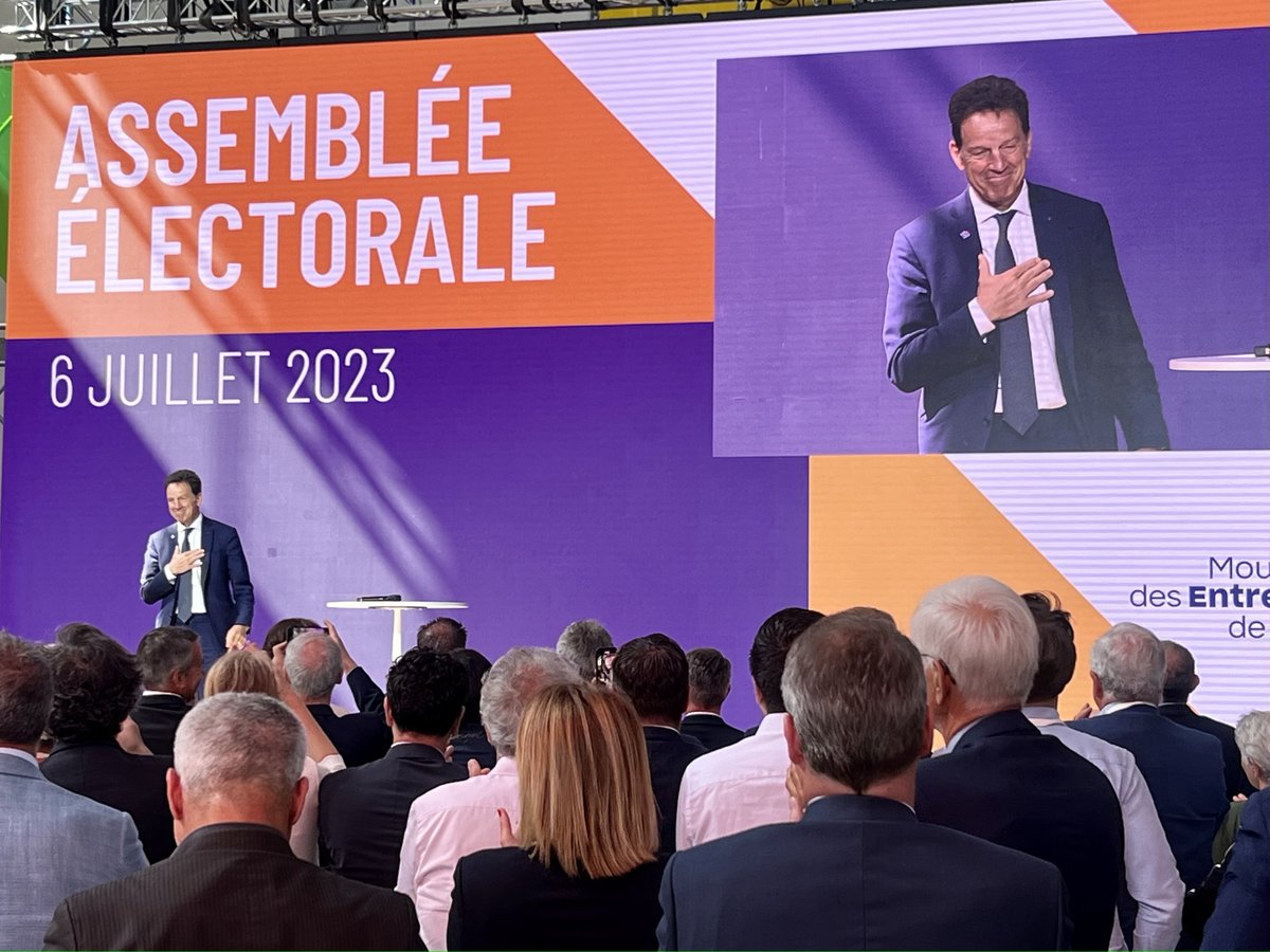 📣 Ce jeudi 6 juillet, Patrick Martin, Président du Groupe Martin Belaysoud, a été élu Président du <a href="/medef/">Mouvement des Entreprises de France</a> pour un mandat de 5 ans.
👏 Un grand bravo à <a href="/PMartin2023/">Poco-martin2023</a> et un grand merci à <a href="/GeoffroyRDB/">Geoffroy Roux de Bezieux</a> pour ses 5 dernières années de présidence !
#election #presidence #medef