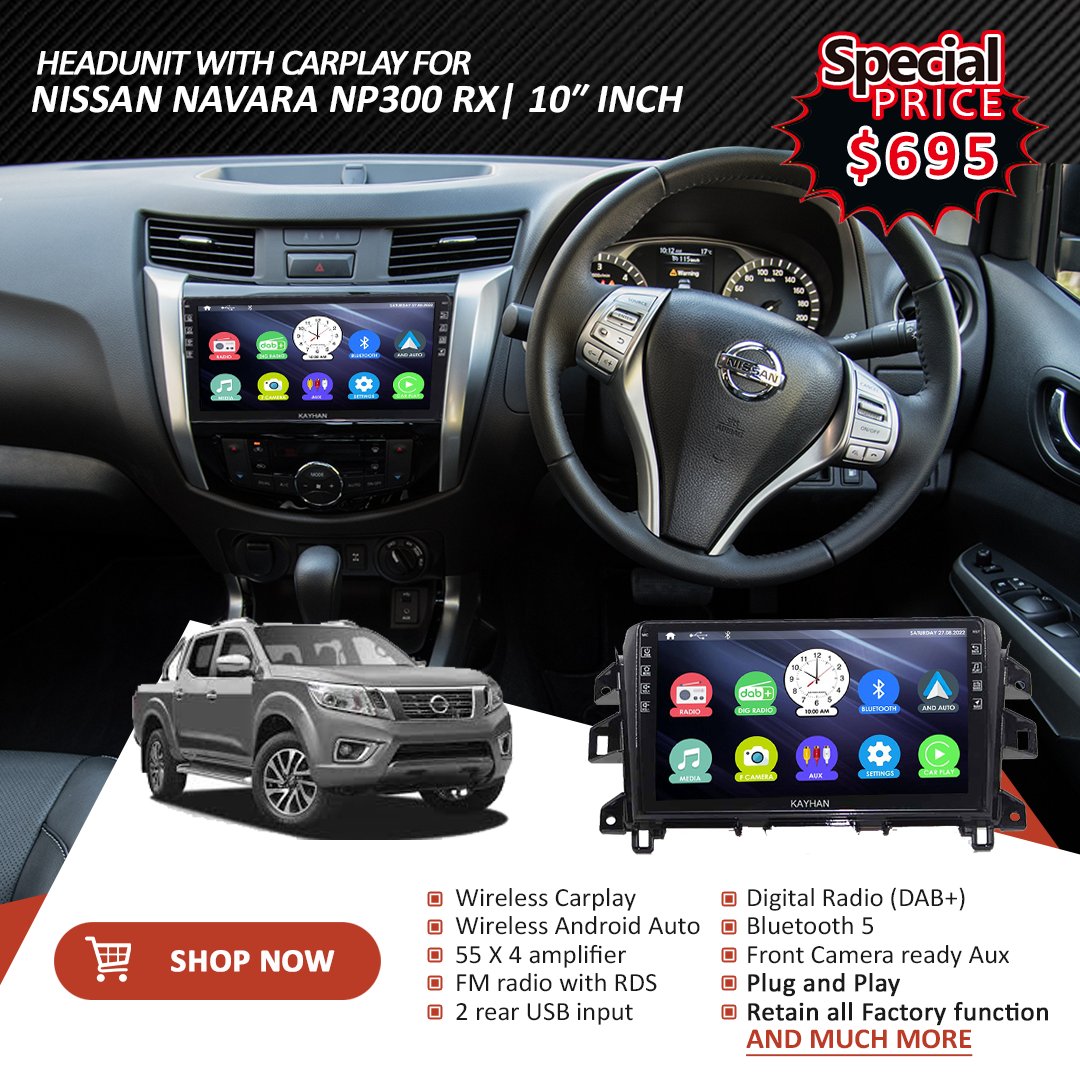 Kar_Konnect's tweet photo. NISSAN NAVARA NP 300 RX | 10″ INCH
HEADUNIT WITH CARPLAY
.
#CarStereoUpgrade #CarSpeakersAustralia
#SubwoofersAustralia #AmplifiersAustralia
#HeadUnitAustralia #CarAudioAccessories
#SoundQuality #CarAudioExperts https://t.co/M9HTQDf5KJ