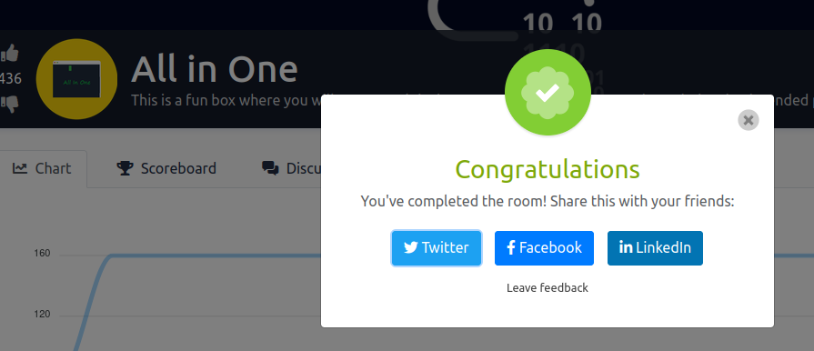 H04X_jo's tweet photo. All in One - I have just completed this room! Check it out:  https://t.co/n7Pv2l354Y #tryhackme #security #i7md #wordpress #privesc #lxd #suid #allinonemj via @tryhackme https://t.co/8lIpjpLVGN