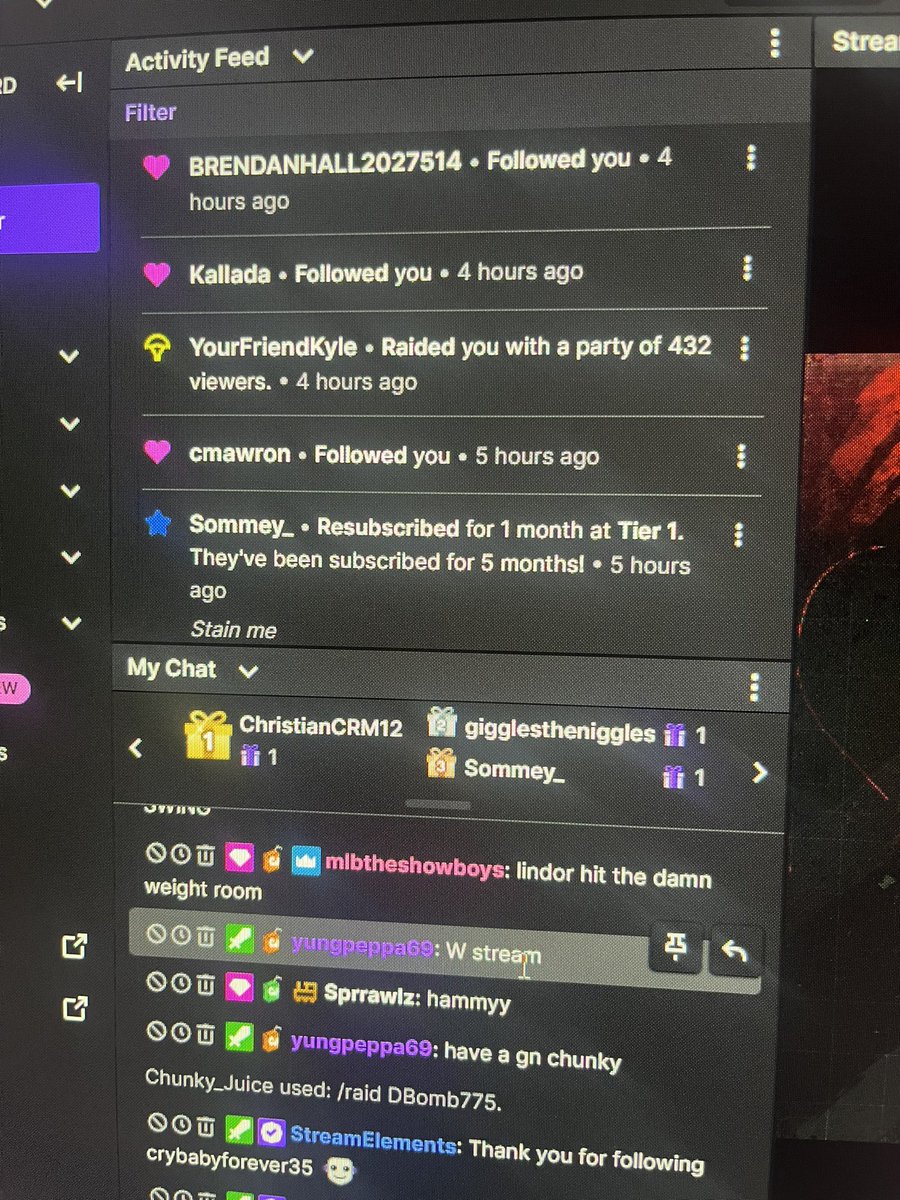 ChunkyJuice_'s tweet photo. Absolutely unreal. S/O to the man @YourFriendKyle_ who got me into streaming MLB. Appreciate you so much King 👑. Appreciate the love recently y’all. We hit 700 Followers ! Love you all so much! Stream tomorrow 🧃🤙 https://t.co/krKBZ2lQF7
