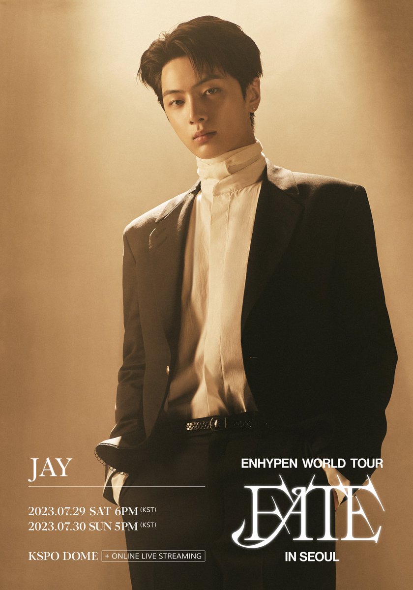 ENHYPEN's tweet photo. ENHYPEN WORLD TOUR 'FATE' IN SEOUL

● DATE : 2023.07.29 6PM(KST) / 07.30 5PM(KST)
● VENUE : KSPO DOME (+ONLINE LIVE STREAMING)

#엔하이픈 #ENHYPEN #EN_WORLDTOUR_FATE #FATE_IN_SEOUL https://t.co/Ugdm4IZcv7