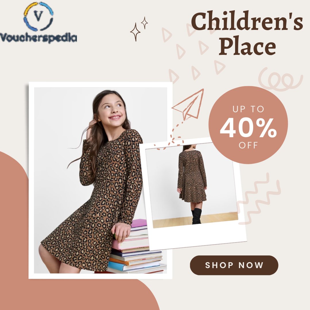 The Children’s Place
Girls Cheetah Skater Dress - Pecan Pie
Shop now at #thechildrensplace
Get Amazing Deals and Promo Codes only on #voucherspdia
Use link- voucherspedia.com/us/stores/the-…

#coupon #couponcode #coupondeal #couponcommunity #couponfamily #discount #discountcode