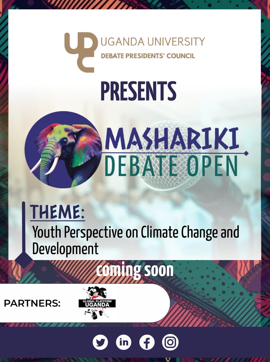 Join us at the Mashariki Debate Open as young minds unite to discuss the 
'YouthPerspective on #ClimateChange and Development.'

Let's ignite meaningful conversations and shape a sustainable future together. 

#DebateCompetition #EastAfrica  #ClimateActionNow #ClimateJusticenow