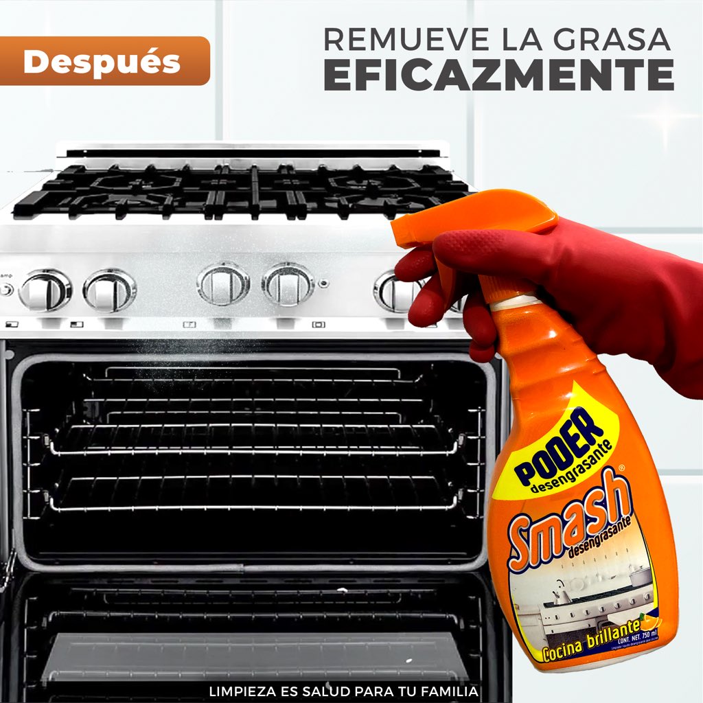 GrupoClarasol's tweet image. No esperes más y prueba el máximo poder  de #SmashDesengrasante, devuelve el brillo a cualquier superficie.
.
Disponible en Amazon: 
amazon.com.mx/Smash-Desengra…
.

#limpiezaprofunda #limpiezahogar #limpiezadelhogar #limpiezadeoficinas #ordenylimpieza #limpiezainterior #superficies