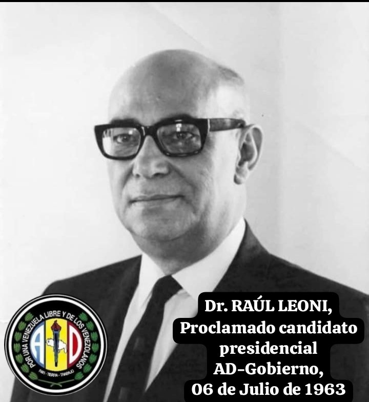 eleisiespinaad's tweet photo. #6Julio1963 Dr RAÚL LEONI proclamado candidato presidencial @ADemocratica - Gobierno
Prometió constituir un gobierno d Amplia Base; no vacilar con los ataques terroristas financiados por el castrocomunismo; generar paz y prosperidAD y recuperar la tarjeta Blanca. ¡Ganó y cumplió! https://t.co/LgsrFF5KyU