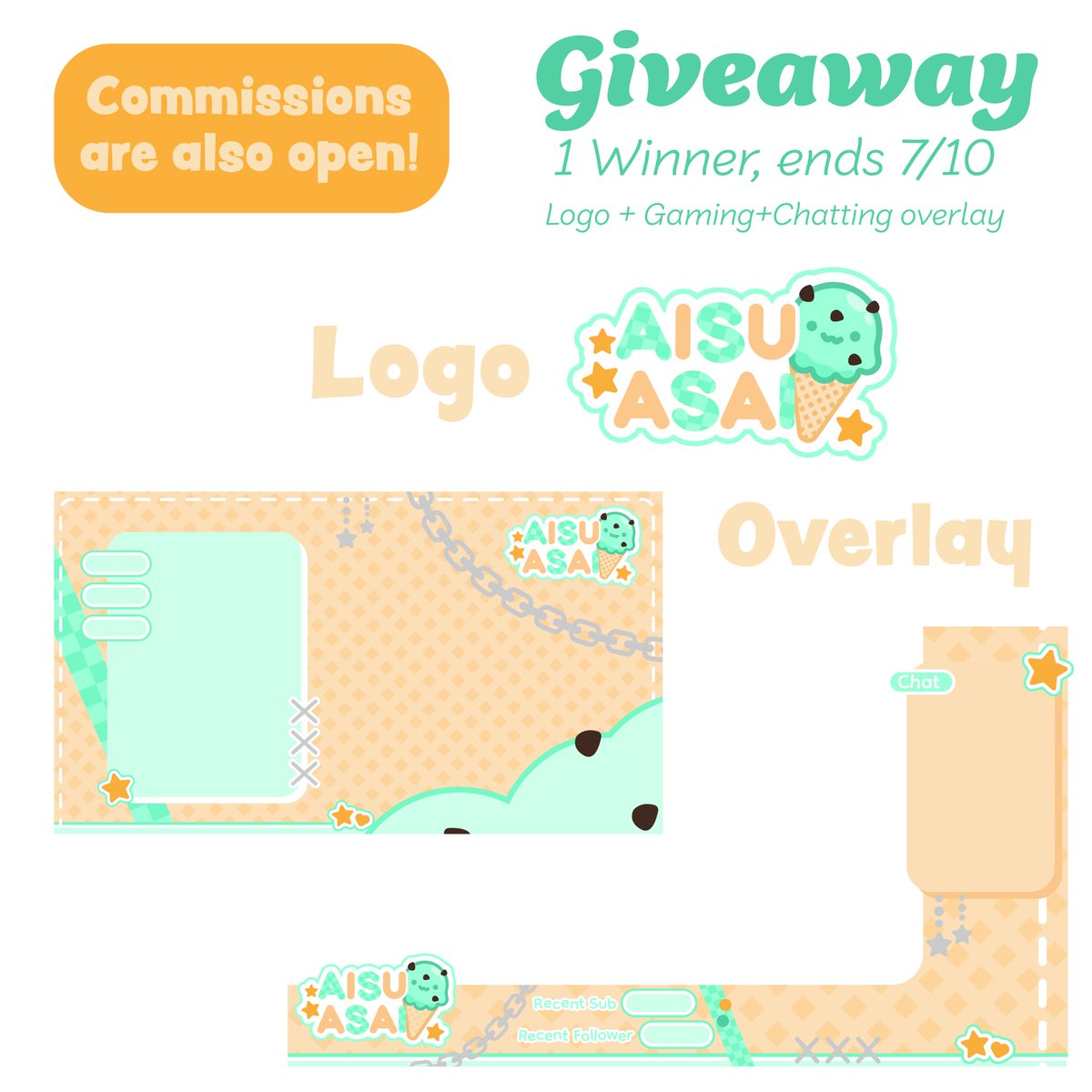 🚨🚨GIVEAWAY🚨🚨
I'm hosting a giveaway!  
to enter: 
📷Retweet 
📷Like 
📷Reply with your PNG (optional)  

1 winner: 1 logo+2 overlays, (can provide other assets if needed)

Ends 7/10
#Vtubers #VtubersEN #VTuberAssets #Giveaway