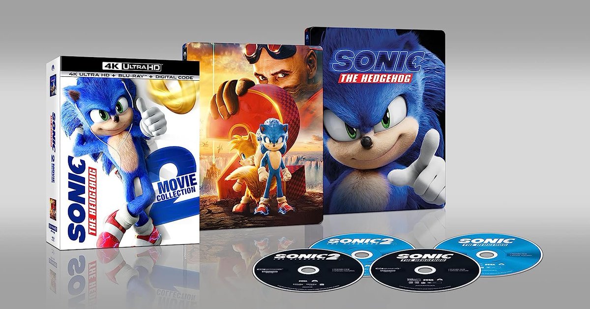 Sonic The Hedgehog 2-Movie Collection - Limited Edition Steelbook 4K UHD is $29.99 on Amazon https://t.co/UuOvcQem3x #ad https://t.co/U7O7bTaY3o