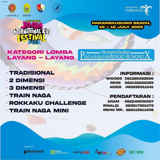 kota_jogja's tweet photo. Jogja International Kite Festival 2023 ada lagi nih!
Kuy ikutan lomba layang-layang dan lomba fotonya!
Wajib bawa pasukan yang banyak kalo ke sini!!
📍 Parangkusumo beach
📅 15-16 Juli 2023
Source @visitingjogja
#kotajogja #kotajogjacom #visitingjogja #JIKF #eventjogja #bantul https://t.co/5xYbUvQ2du
