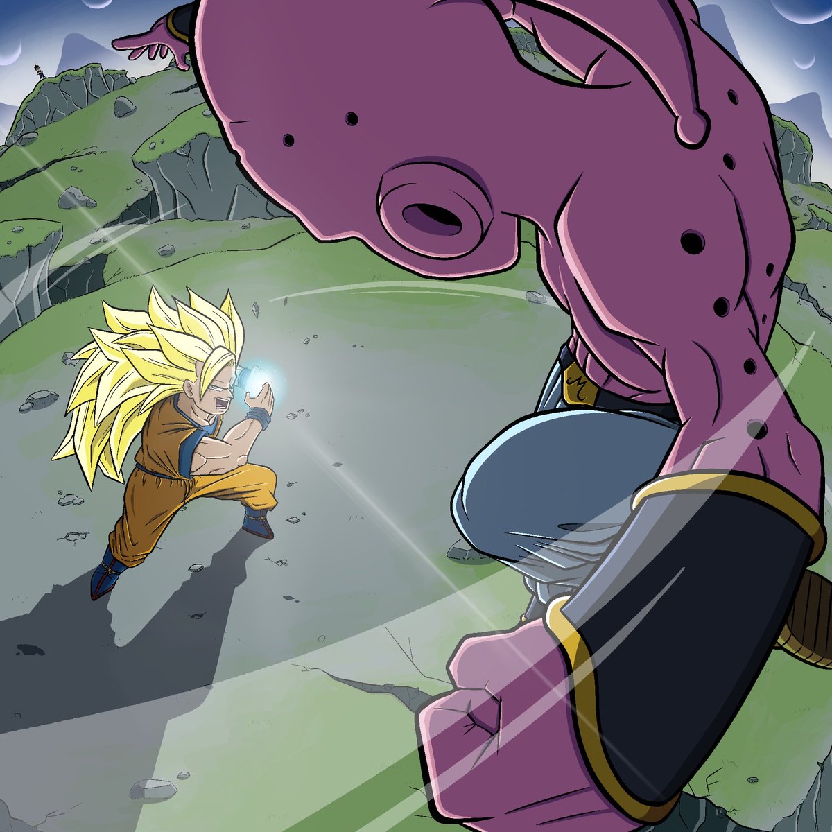 Jara_kun's tweet photo. Goku SSJ3 Vs. Kid Buu
#Kakarot #goku #kidbuu #dragonball #DBZ #digitalart #illustration #procreate https://t.co/9aDFB8TD3H